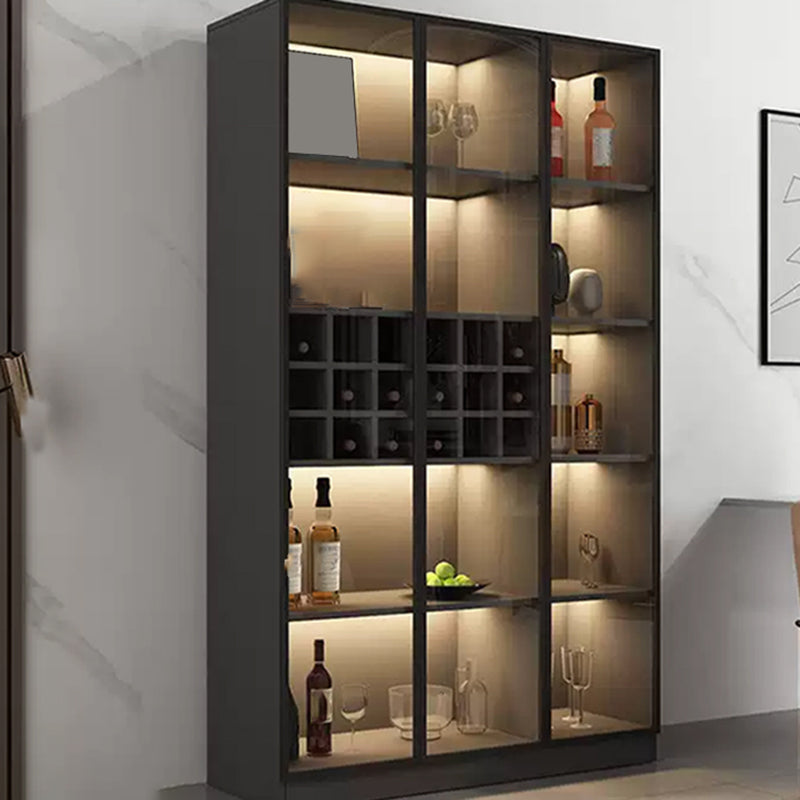 Modern Living Room Floor Cabinet Wood Multi-shelf with Glass Doors Clearhalo 'Display & China Cabinets' 'display_china_cabinets' 'furn' 'furn_display_china_cabinets' 'Furniture' 'Kitchen & Dining Furniture' 7779823