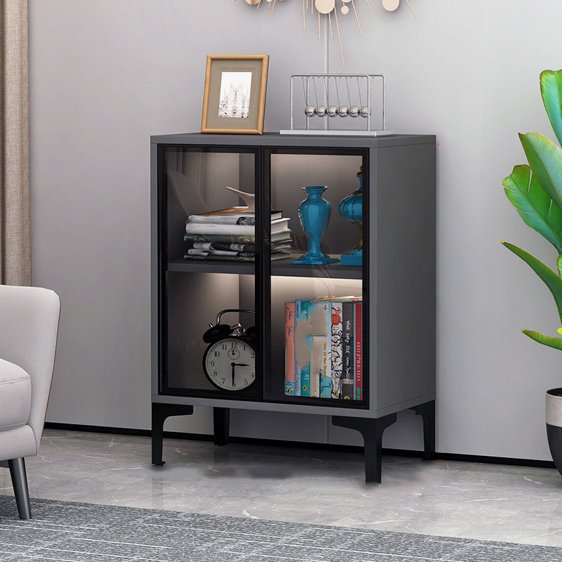 Abbattine Curio in legno a 2 porte di vetro senza illuminazione per soggiorno