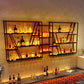 Metal Industrial Wine Holder Rack Wall Mounted Storage Shelves with Light Clearhalo 'furn' 'furn_wine_racks' 'Furniture' 'Kitchen & Dining Furniture' 'Wine Racks' 'wine_racks' 7779884