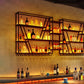 Metal Industrial Wine Holder Rack Wall Mounted Storage Shelves with Light Clearhalo 'furn' 'furn_wine_racks' 'Furniture' 'Kitchen & Dining Furniture' 'Wine Racks' 'wine_racks' 7779891