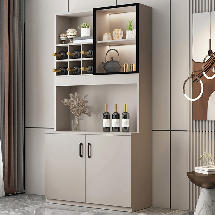 Hersteller Holz moderner Flaschenhalter Bodenglastür mit Lagerregalen