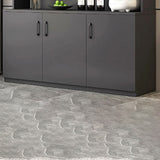 製造された木材モダンボトルホルダーフロアガラスドアストレージシェルフ