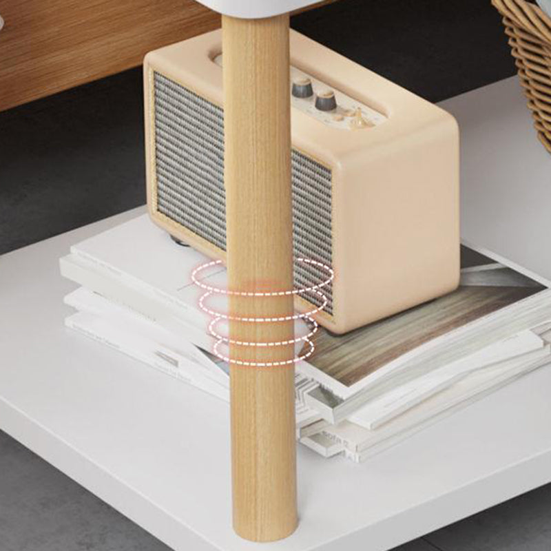 Scandinavian Open Storage Accent Table Nightstand 21" Tall with Legs Clearhalo 'Bedroom Furniture' 'furn' 'furn_night_stand' 'Furniture' 'night_stand' 'Nightstands' 7782408