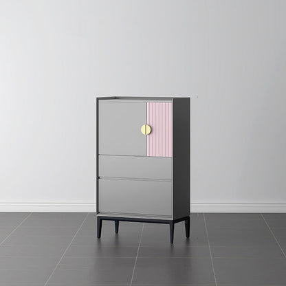 Modern Vertical Storage Chest with Soft-Close Drawers for Home Grey Clearhalo 'Bedroom Furniture' 'Dressers & Chests' 'dressers_chests' 'furn' 'furn_dressers_chests' 'Furniture' 7782510