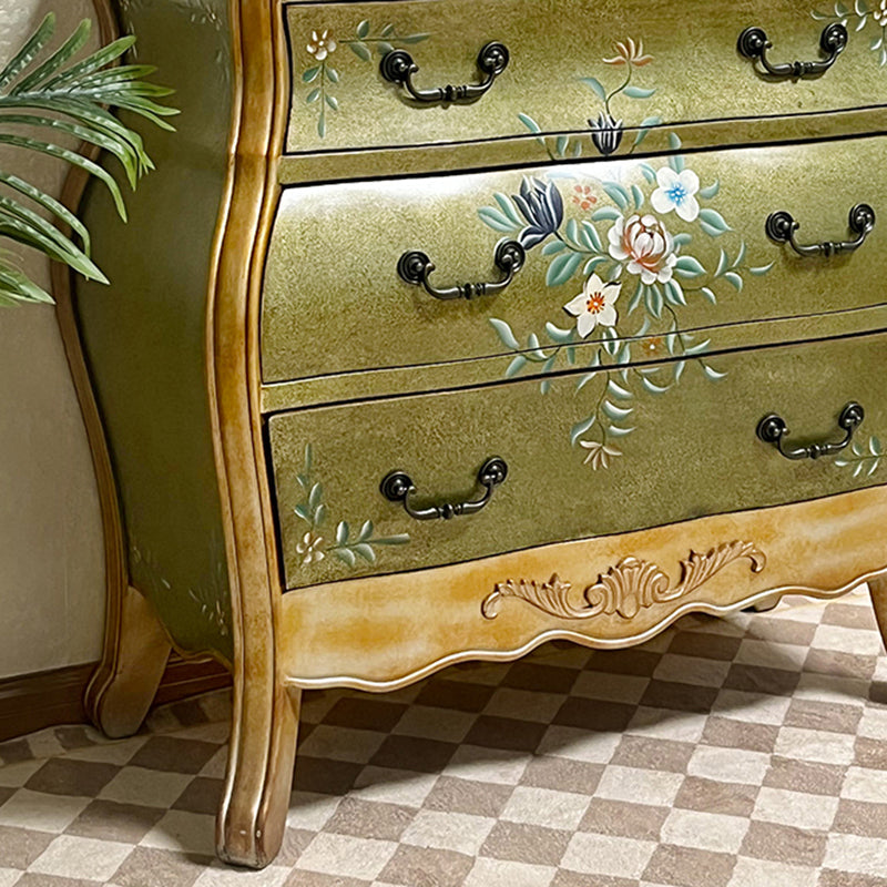 French Country Horizontal Storage Chest with Drawers for Home
