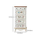 White French Country Wood Storage Chest with Drawers for Home
