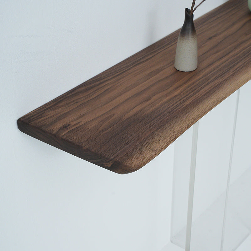 Contemporary Walnut Console Accent Table with Rectangle Top for Hall Clearhalo 'Console Tables' 'console_tables' 'Entry & Mudroom Furniture' 'furn' 'furn_console_tables' 'Furniture' 7782596