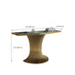 Glam Free Form Console Sofa Table with Stainless Steel Bracket for Hall