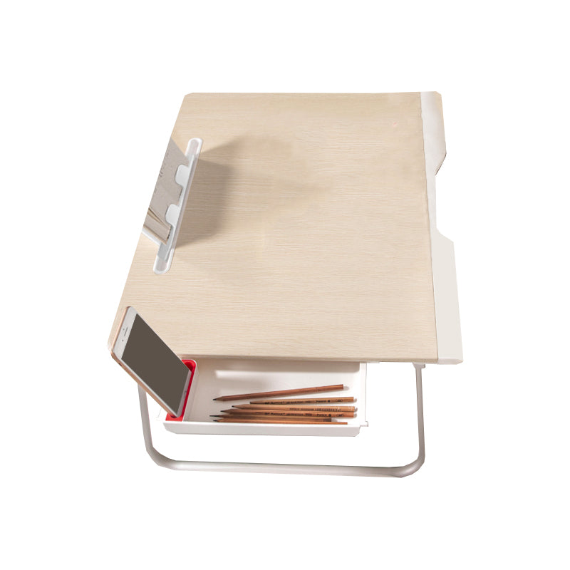 Manufactured Wood Writing Desk Modern Dormitory Writing Desk 25.6"L x 19.3"W x 11.8"H Natural 1 Clearhalo 'furn' 'furn_office_desk' 'Furniture' 'Office Desks' 'Office Furniture' 'office_desk' 7782620