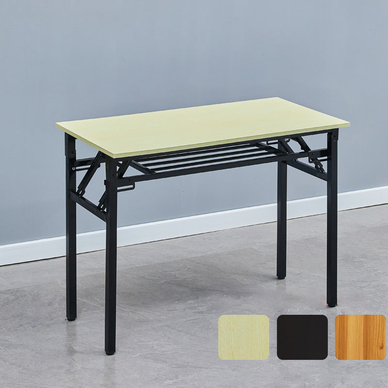 Contemporary Rectangular Dormitory Writing Desk Parsons Base Office Desk 39.4"L x 19.7"W x 29.5"H Shelves Clearhalo 'furn' 'furn_office_desk' 'Furniture' 'Office Desks' 'Office Furniture' 'office_desk' 7782694