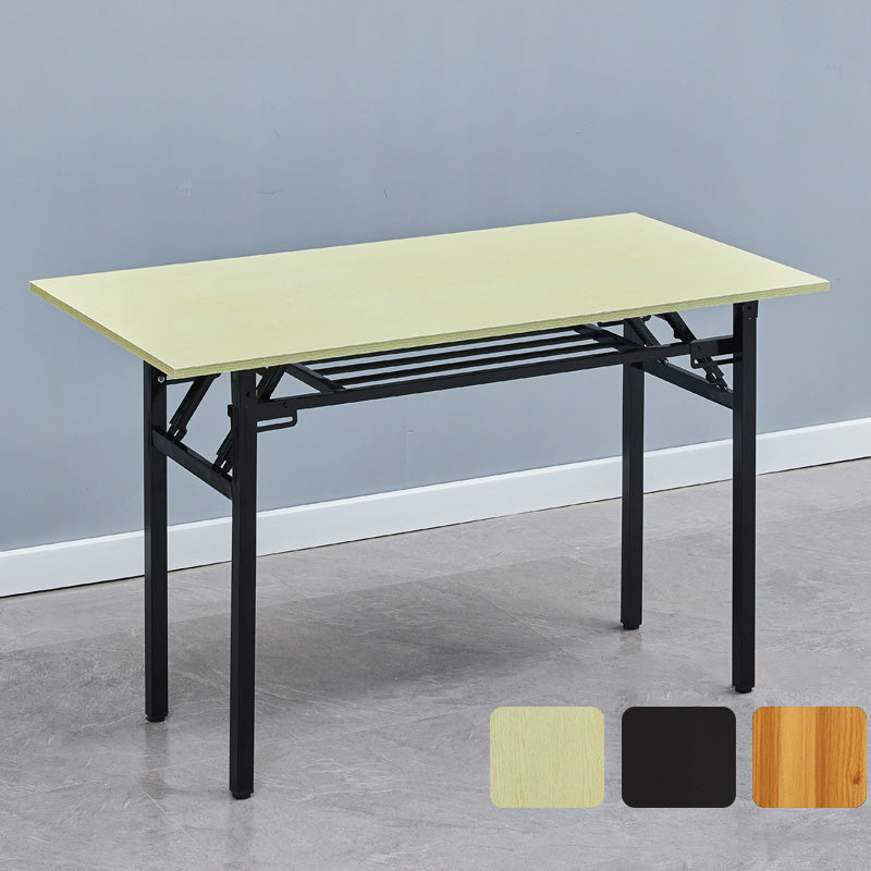 Contemporary Rectangular Dormitory Writing Desk Parsons Base Office Desk 47.2"L x 23.6"W x 29.5"H Shelves Clearhalo 'furn' 'furn_office_desk' 'Furniture' 'Office Desks' 'Office Furniture' 'office_desk' 7782697