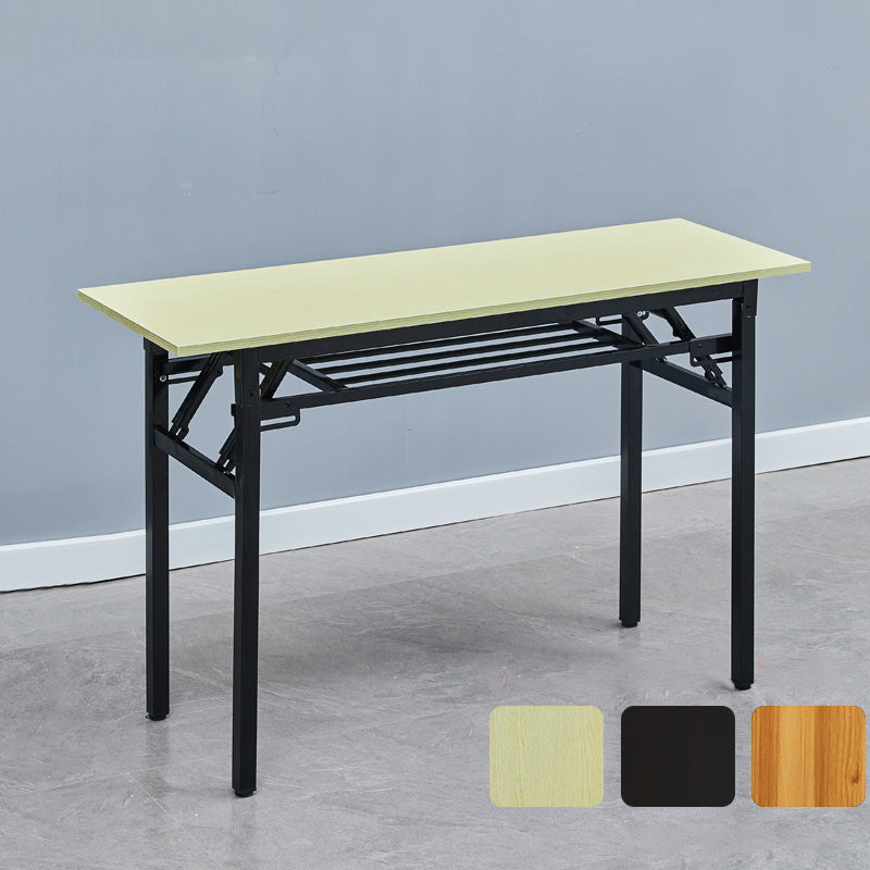 Contemporary Rectangular Dormitory Writing Desk Parsons Base Office Desk 47"L x 16"W x 30"H Shelves Clearhalo 'furn' 'furn_office_desk' 'Furniture' 'Office Desks' 'Office Furniture' 'office_desk' 7782698