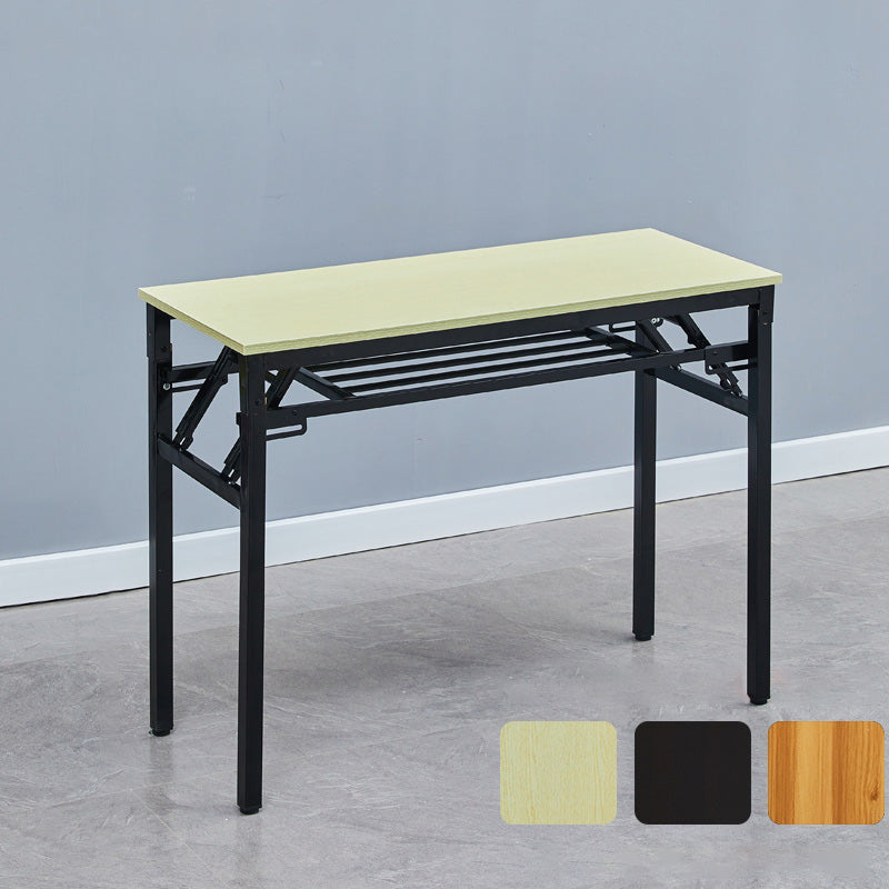 Contemporary Rectangular Dormitory Writing Desk Parsons Base Office Desk 39.4"L x 15.7"W x 29.5"H Shelves Clearhalo 'furn' 'furn_office_desk' 'Furniture' 'Office Desks' 'Office Furniture' 'office_desk' 7782699