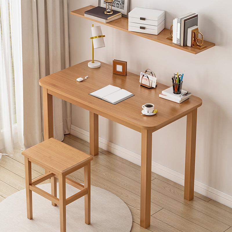 Industrial Style Engineered Wood Desk Rectangular Office Desk 28"L x 16"W x 30"H Natural Clearhalo 'furn' 'furn_office_desk' 'Furniture' 'Office Desks' 'Office Furniture' 'office_desk' 7782854