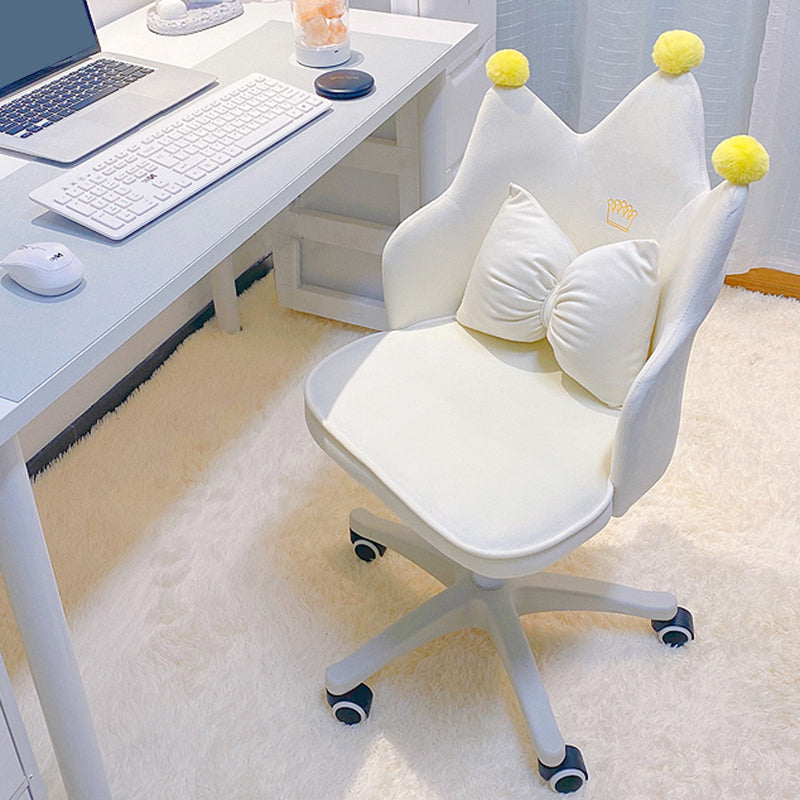 Modern Office Chair No Distressing Ergonomic Chair with Wheels Off-White 1 Piece Latex Clearhalo 'furn' 'furn_office_chair' 'Furniture' 'Office Chairs' 'Office Furniture' 'office_chair' 7783217