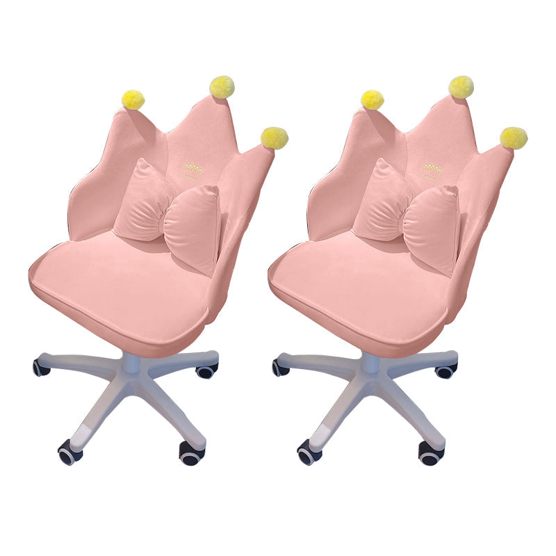 Modern Office Chair No Distressing Ergonomic Chair with Wheels Pink 2 Piece Set Clearhalo 'furn' 'furn_office_chair' 'Furniture' 'Office Chairs' 'Office Furniture' 'office_chair' 7783224