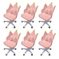 Modern Office Chair No Distressing Ergonomic Chair with Wheels Pink 6 Piece Set Clearhalo 'furn' 'furn_office_chair' 'Furniture' 'Office Chairs' 'Office Furniture' 'office_chair' 7783227
