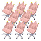 Modern Office Chair No Distressing Ergonomic Chair with Wheels Pink 8 Piece Set Clearhalo 'furn' 'furn_office_chair' 'Furniture' 'Office Chairs' 'Office Furniture' 'office_chair' 7783229