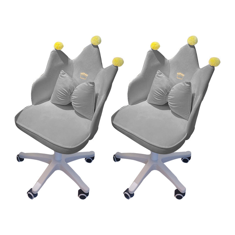 Modern Office Chair No Distressing Ergonomic Chair with Wheels Grey 2 Piece Set Clearhalo 'furn' 'furn_office_chair' 'Furniture' 'Office Chairs' 'Office Furniture' 'office_chair' 7783231