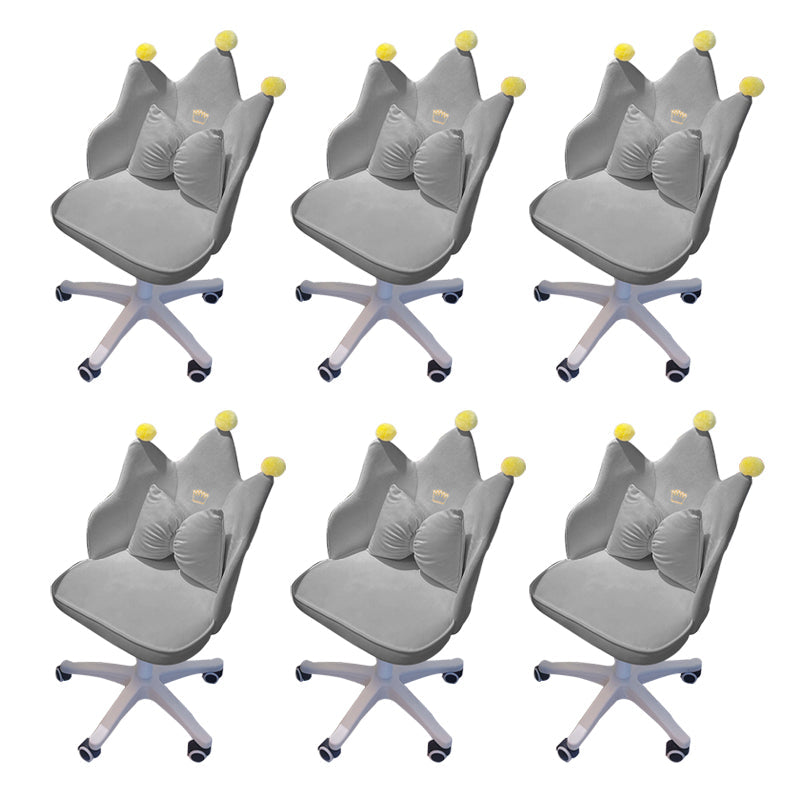 Modern Office Chair No Distressing Ergonomic Chair with Wheels Grey 6 Piece Set Clearhalo 'furn' 'furn_office_chair' 'Furniture' 'Office Chairs' 'Office Furniture' 'office_chair' 7783233