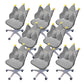 Modern Office Chair No Distressing Ergonomic Chair with Wheels Grey 8 Piece Set Clearhalo 'furn' 'furn_office_chair' 'Furniture' 'Office Chairs' 'Office Furniture' 'office_chair' 7783234