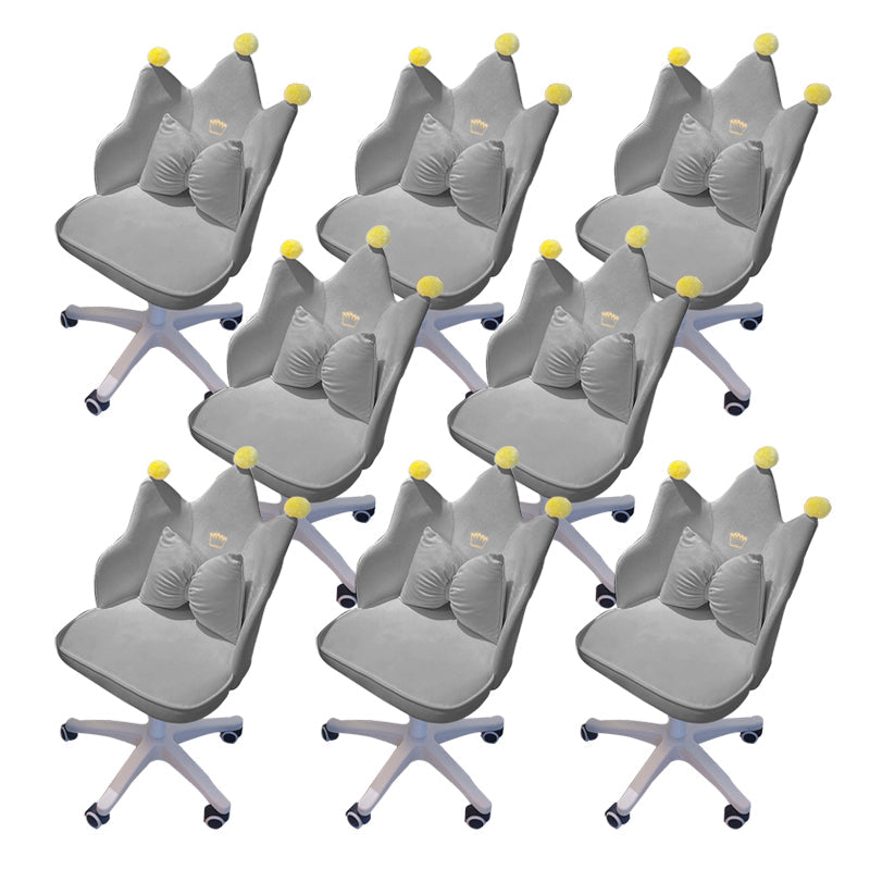 Modern Office Chair No Distressing Ergonomic Chair with Wheels Grey 8 Piece Set Clearhalo 'furn' 'furn_office_chair' 'Furniture' 'Office Chairs' 'Office Furniture' 'office_chair' 7783234