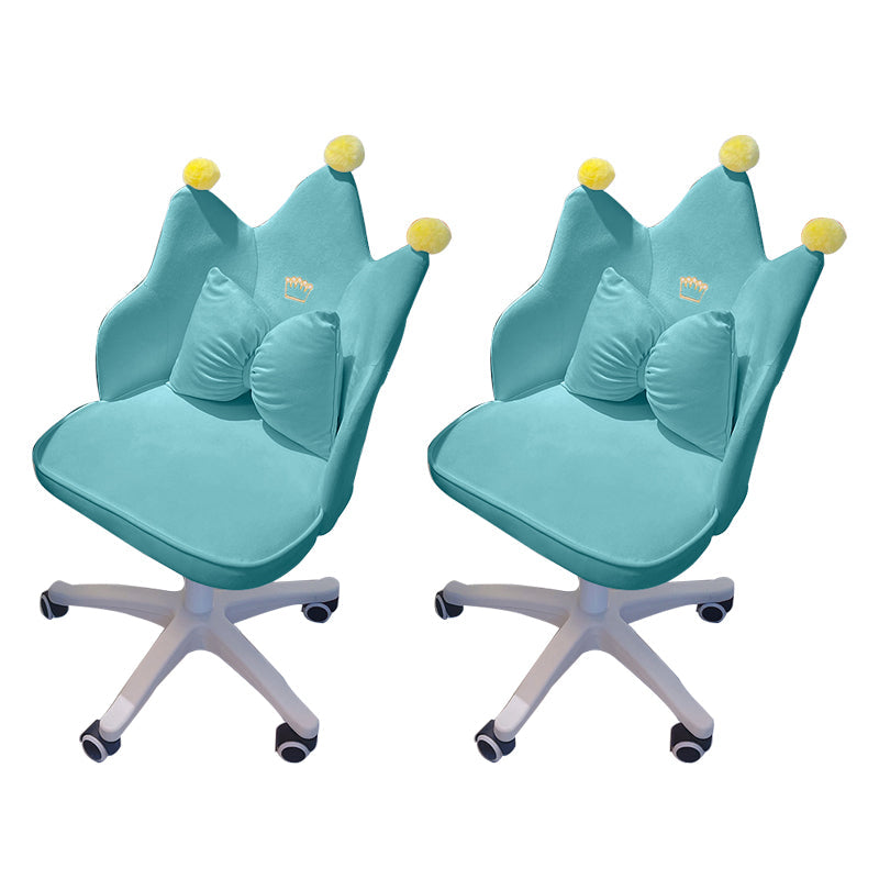 Modern Office Chair No Distressing Ergonomic Chair with Wheels Blue 2 Piece Set Clearhalo 'furn' 'furn_office_chair' 'Furniture' 'Office Chairs' 'Office Furniture' 'office_chair' 7783236