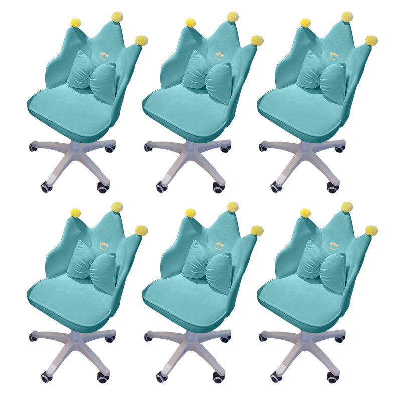 Modern Office Chair No Distressing Ergonomic Chair with Wheels Blue 6 Piece Set Clearhalo 'furn' 'furn_office_chair' 'Furniture' 'Office Chairs' 'Office Furniture' 'office_chair' 7783238
