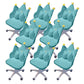 Modern Office Chair No Distressing Ergonomic Chair with Wheels Blue 8 Piece Set Clearhalo 'furn' 'furn_office_chair' 'Furniture' 'Office Chairs' 'Office Furniture' 'office_chair' 7783239
