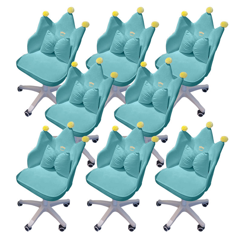 Modern Office Chair No Distressing Ergonomic Chair with Wheels Blue 8 Piece Set Clearhalo 'furn' 'furn_office_chair' 'Furniture' 'Office Chairs' 'Office Furniture' 'office_chair' 7783239