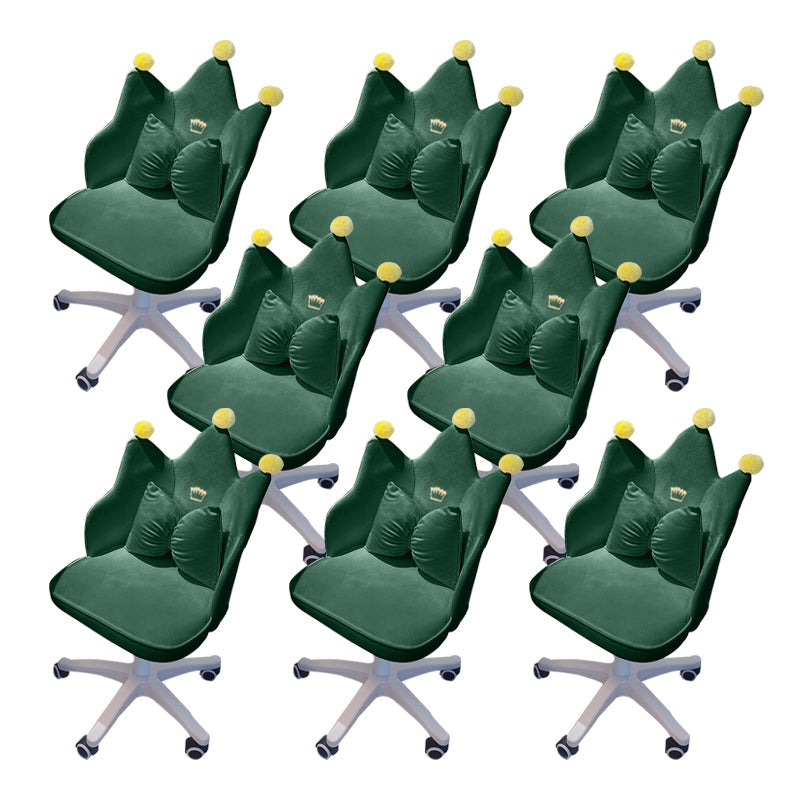Modern Office Chair No Distressing Ergonomic Chair with Wheels Green 8 Piece Set Clearhalo 'furn' 'furn_office_chair' 'Furniture' 'Office Chairs' 'Office Furniture' 'office_chair' 7783244