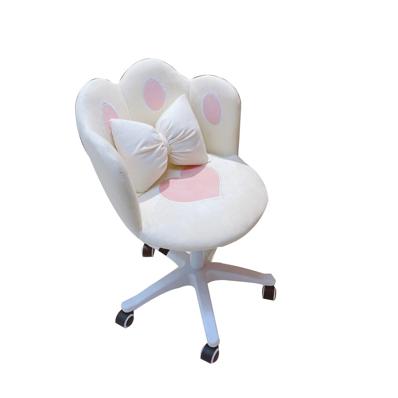 Modern Office Chair No Distressing Ergonomic Chair with Wheels White 1 Piece Clearhalo 'furn' 'furn_office_chair' 'Furniture' 'Office Chairs' 'Office Furniture' 'office_chair' 7783245
