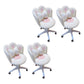 Modern Office Chair No Distressing Ergonomic Chair with Wheels White 4 Piece Set Clearhalo 'furn' 'furn_office_chair' 'Furniture' 'Office Chairs' 'Office Furniture' 'office_chair' 7783247