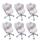 Modern Office Chair No Distressing Ergonomic Chair with Wheels White 6 Piece Set Clearhalo 'furn' 'furn_office_chair' 'Furniture' 'Office Chairs' 'Office Furniture' 'office_chair' 7783248
