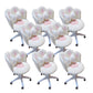 Modern Office Chair No Distressing Ergonomic Chair with Wheels White 8 Piece Set Clearhalo 'furn' 'furn_office_chair' 'Furniture' 'Office Chairs' 'Office Furniture' 'office_chair' 7783249