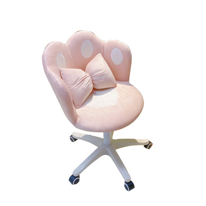 Modern Office Chair No Distressing Ergonomic Chair with Wheels White-Pink 1 Piece Clearhalo 'furn' 'furn_office_chair' 'Furniture' 'Office Chairs' 'Office Furniture' 'office_chair' 7783250