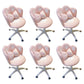 Modern Office Chair No Distressing Ergonomic Chair with Wheels White-Pink 6 Piece Set Clearhalo 'furn' 'furn_office_chair' 'Furniture' 'Office Chairs' 'Office Furniture' 'office_chair' 7783253