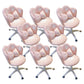 Modern Office Chair No Distressing Ergonomic Chair with Wheels White-Pink 8 Piece Set Clearhalo 'furn' 'furn_office_chair' 'Furniture' 'Office Chairs' 'Office Furniture' 'office_chair' 7783254