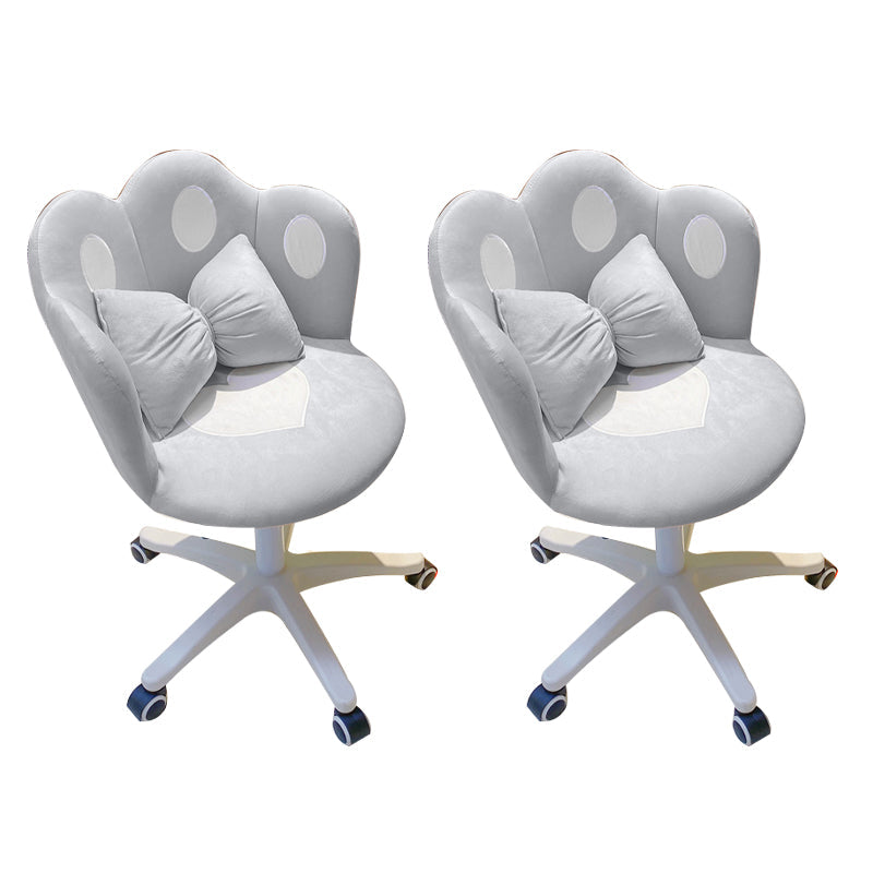 Modern Office Chair No Distressing Ergonomic Chair with Wheels White-Gray 2 Piece Set Clearhalo 'furn' 'furn_office_chair' 'Furniture' 'Office Chairs' 'Office Furniture' 'office_chair' 7783256