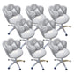 Modern Office Chair No Distressing Ergonomic Chair with Wheels White-Gray 8 Piece Set Clearhalo 'furn' 'furn_office_chair' 'Furniture' 'Office Chairs' 'Office Furniture' 'office_chair' 7783259
