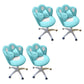 Modern Office Chair No Distressing Ergonomic Chair with Wheels White-Blue 4 Piece Set Clearhalo 'furn' 'furn_office_chair' 'Furniture' 'Office Chairs' 'Office Furniture' 'office_chair' 7783262