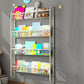 Floating Contemporary Bookcase Metal Closed Back Bookshelf with Shelves 32.1"L x 4.6"W x 47.2"H Clearhalo 'Bookcases' 'furn' 'furn_bookcases' 'Furniture' 'Office Furniture' 7783504