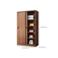 Artificial Wood Wardrobe Brown Wardrobe with Sliding Doors for Bedroom