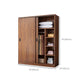 Artificial Wood Wardrobe Brown Wardrobe with Sliding Doors for Bedroom