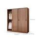 Artificial Wood Wardrobe Brown Wardrobe with Sliding Doors for Bedroom