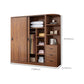 Artificial Wood Wardrobe Brown Wardrobe with Sliding Doors for Bedroom