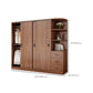 Artificial Wood Wardrobe Brown Wardrobe with Sliding Doors for Bedroom