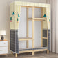 Contemporary Wardrobe Armoire Wood Frame Armoire with Garment Rod for Home