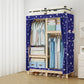 Contemporary Wardrobe Armoire Wood Frame Armoire with Garment Rod for Home