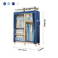 Contemporary Wardrobe Armoire Wood Frame Armoire with Garment Rod for Home